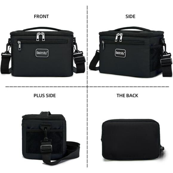 Small Insulated Lunch Bag Cooler Tote Leakproof Lunchbox for Work Travel Picnic - Picture 7 of 8